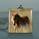 Adorable Glass Pony Pendant w/ Necklace
