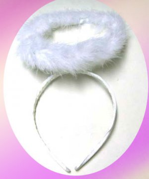 lovely feather angel headband for party gift white