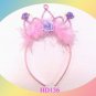 lovely feather headband for party gift pink purple rose