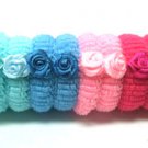 hair accessories rubber band green pink  blue red rose 12