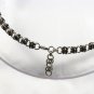Silver and Black Rhinos Chainmaille Necklace