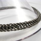 Square Ring Stainless Half Persian 4 in 1 Chainmaille Necklace