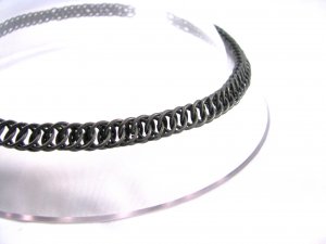 Black Stainless Half Persian 4 in 1 Chainmaille Necklace