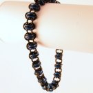 Blue and Black Rhinos Chainmaille Bracelet