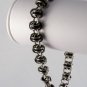 Silver and Black Stainless Steel Mens Rhinos Chainmaille Bracelet