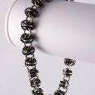 Black and Silver Stainless Steel Mens Rhinos Chainmaille Bracelet