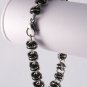 Black and Silver Stainless Steel Mens Rhinos Chainmaille Bracelet