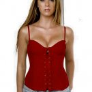 Racy Red Zip Up Bustier