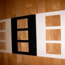 White Black Cream 8x10 Mat w/3 2.5 x3.5 ACEO Centered