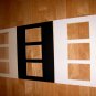 White Black Cream 8x10 Mat w/3 2.5 x3.5 ACEO Centered