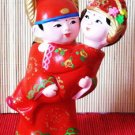 Hand Painted Clay Doll w0836