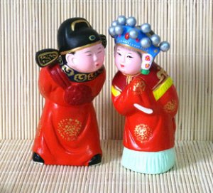 Hand Painted Clay Doll w02020