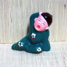 Hand Painted Clay Doll k835