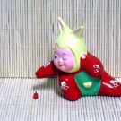 Hand Painted Clay Doll k854