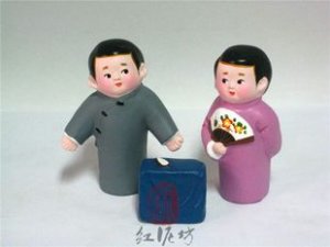 Hand Painted Clay Doll cu86392