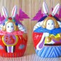Hand Painted Clay Doll  a96060 rabbit