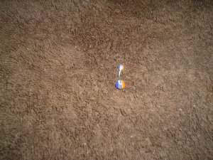 Blue/Orange Belly Button Ring