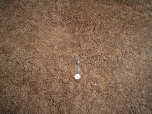 Silver/White Belly Button Ring