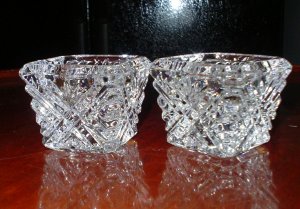 Small Lead Crystal Candle Holders