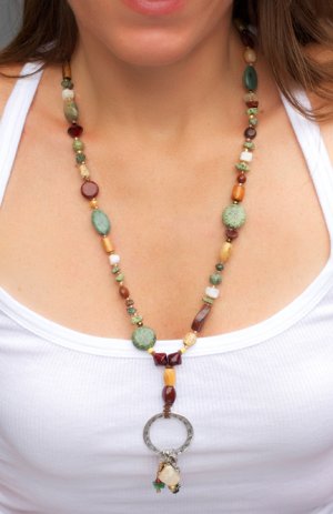 Earth Tones Stone Necklace was $34.95