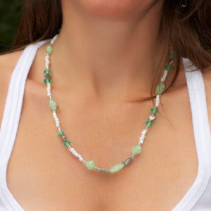 Summery Sea Glass and White Necklace was $29.95