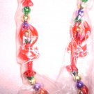Brand New Flashing Mardi Gras Beads with Crawfish