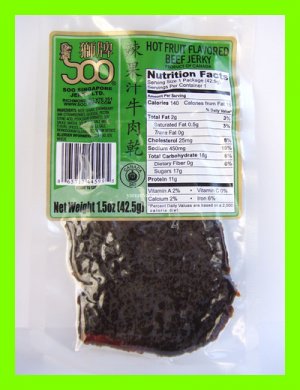 HOT FRUIT FLAVORED BEEF JERKY ASIAN SNACK - USA SELLER