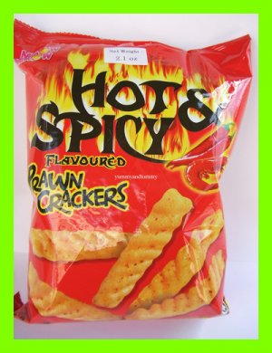 HOT & SPICY FLAVORED PRAWN CRACKERS SNACK - US SELLER