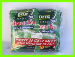 DEDE INSTANT GREEN TEA WITH CREAM & SUGAR - 12 PACKS
