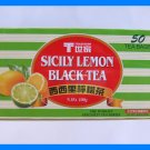 SICILY LEMON BLACK TEA ALL NATURAL 50 BAGS - USA SELLER