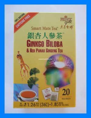 GINKGO BILOBA & RED PANAX GINSENG HERB TEA ALL NATURAL