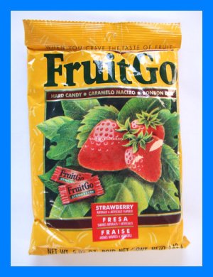 FRUITGO ASIAN STRAWBERRY FRUIT HARD CANDY - USA SELLER