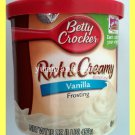 BETTY CROCKER RICH & CREAMY VANILLA FROSTING FOR CAKES CUPCAKES DESSERTS