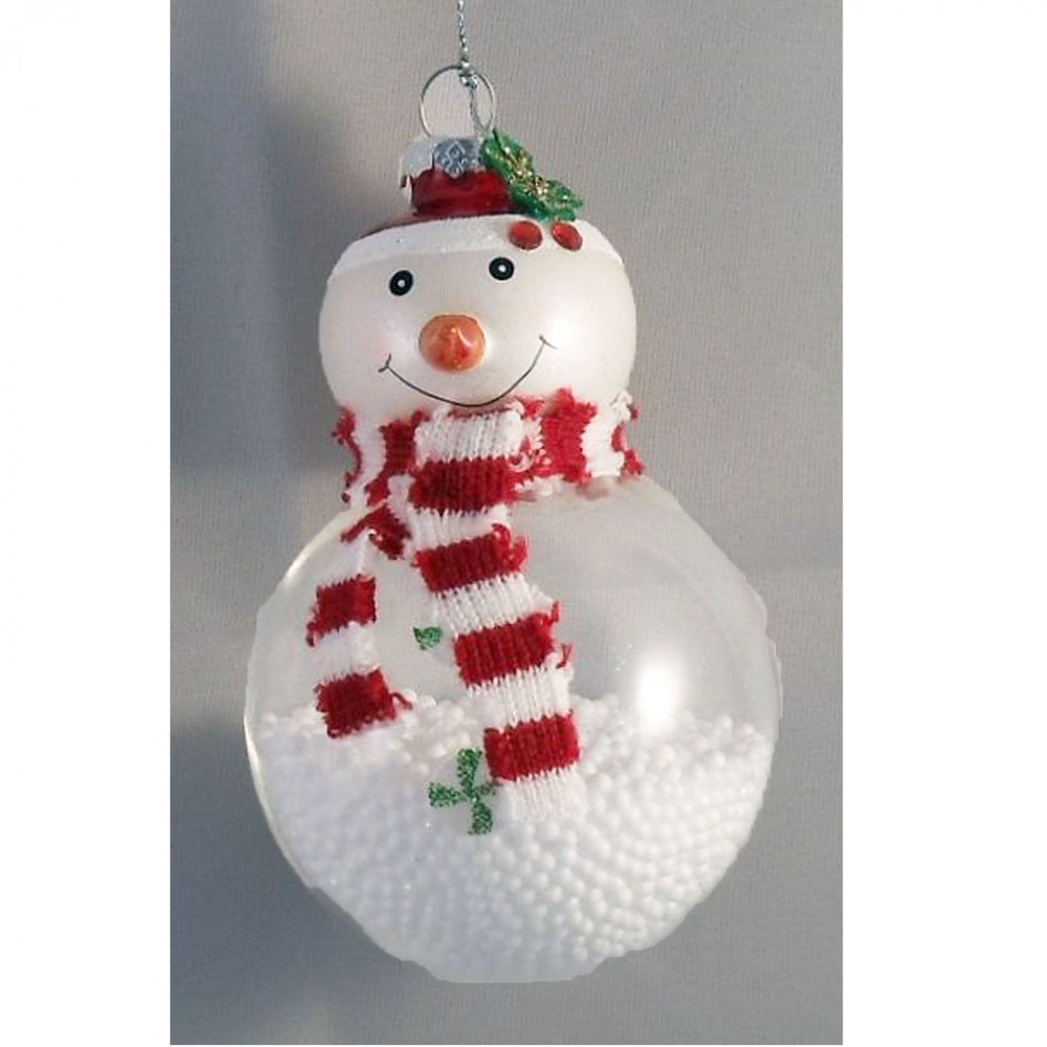  Hallmark  Glass Snowman with Filling Holiday  Hanging 