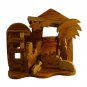 Silent Night Nativity Hand Carved Olive Wood Christmas Decoration Holiday Statue