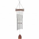 Melody Wind Chime 35" Silver Metal Outdoor Decor