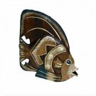 Wood Curved Fish Table Top or Shelf Nautical Home Decor Statue Handcrafted