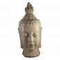 Buddha Bust Statue Ceramic Off White Asian Decor