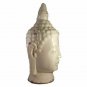Buddha Bust Statue Ceramic Off White Asian Decor