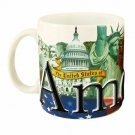 America 18 oz Oversized Stoneware Color Relief Mug Coffee Soup USA