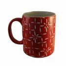 Holiday Mug Red Starburst Ceramic Hot Drink Cup