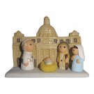 Small Cultural Nativity Scene Decoration Nativities Around the World (Pope at Vatican City Nativity)