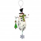 Christmas Vintage Snowman Metal Hanging Ornament #2