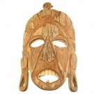 Mask Wall Art Rustic Wooden African Tribal Natural Bark