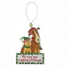Dog Canine Metal Christmas Hanging Ornament  -2 Dogs