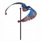 Bluebird Metal Bird in Flight Spinner Garden Stake Balancer Outdoor Decor Blue Bird