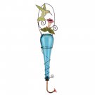 Garden Essentials Paisley Hummingbird Feeder, 21-Inch Tall  - Blue