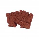 Red Goldstone Dragon Gemstone Figurine Statue 2.25 Inch Collectibles Decor