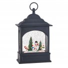 Snowman Caroler Lighted Water Lantern 11 Inch Lighted Christmas Snow Globe with