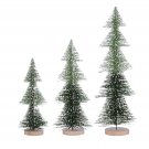 BOTTLE BRUSH TREES Holiday Seasonal Decoration 19"